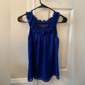 The Limited Blouse Top XS Blue sleeveless Work Shirt